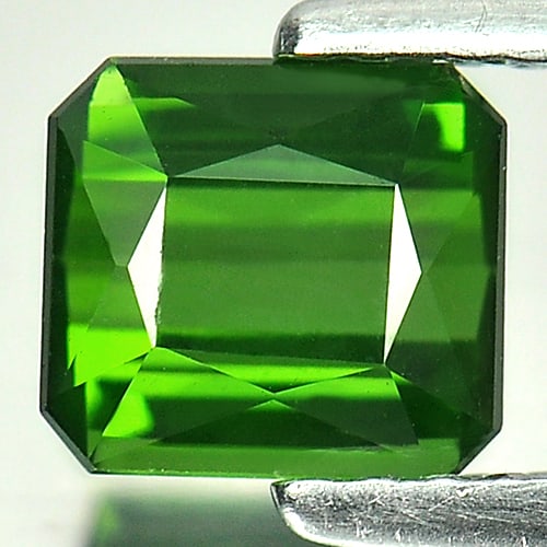 Natural Green Tourmaline Gemstone 1.18 Ct. Clean Octagon Shape 6.1 x 5.6 Mm.