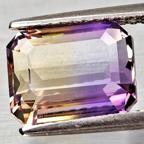 Natural Bi Color Ametrine Gemstones 3.15 Ct. Octagon Shape 9.8 x 7.5 Mm.