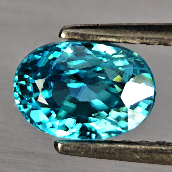 Natural Blue Zircon Gemstones 1.80 Ct. Oval Shape 7 x 5 Mm.
