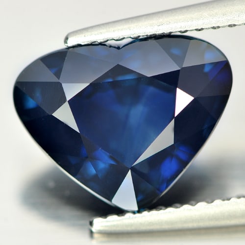 Natural Blue Sapphire Gemstones 4.28 Ct. Clean Heart Shape 9.16 x 11.53 Mm.