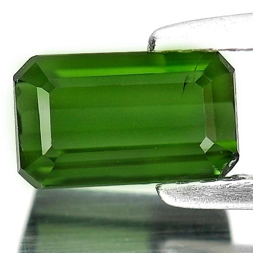 Natural Green Tourmaline Gemstones 1.16 Ct. Clean Octagon Shape 7.5 x 4.5 Mm.