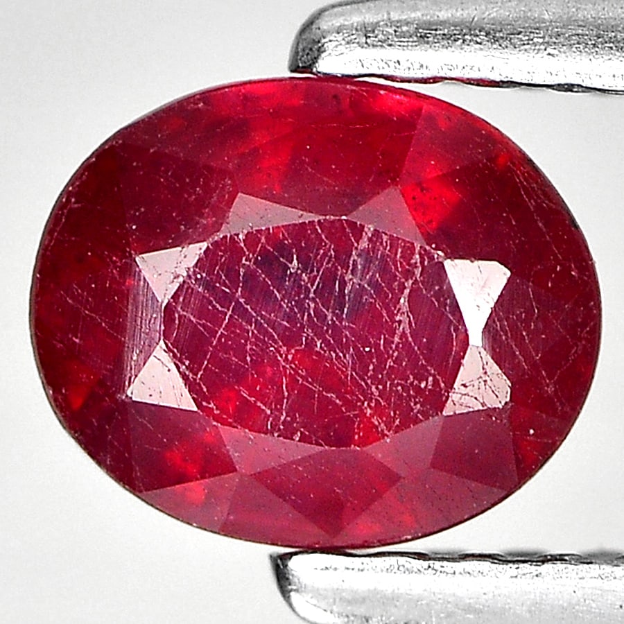 Natural Purplish Red Ruby Gemstones 1.07 Ct. Oval Shape 6.2 x 5 Mm.