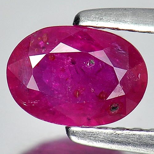 Natural Gem Purplish Pink Ruby Gemstones 2.01 Ct. Oval Shape 7 x 5 Mm.