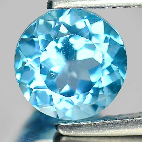 Natural Gem Swiss Blue Topaz Gemstones 3.62 Ct. Round Shape 9.3 Mm.