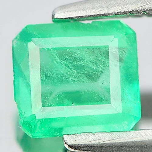 Natural Green Emerald Gemstones 0.46 Ct. Octagon Shape 5.1 x 4.7 Mm.