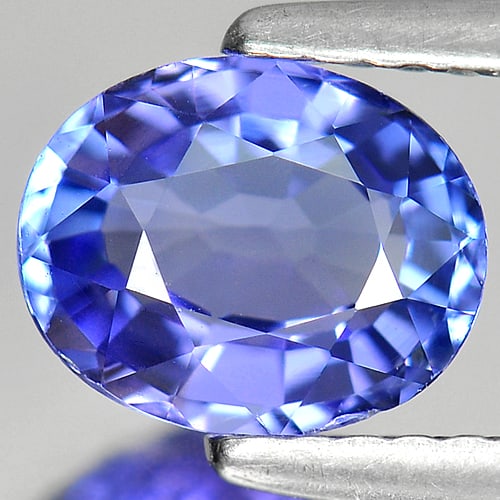 Natural Violetish Blue Tanzanite Gemstones 1.31 Ct. Clean Oval Shape 7.7 x 6.2 Mm.