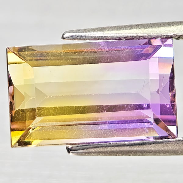Natural Bi Color Ametrine Gemstones 3.84 Ct. Octagon Shape 11.9 x 7.2 Mm.