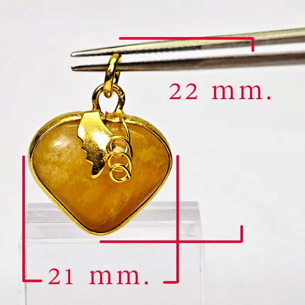 Natural Multi-Color Jade Gemstones 31.10 Ct. Heart Nickel Pendant 22 x 21 Mm.