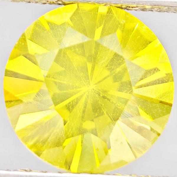 Natural Yellow Lemon Quartz Gemstones 2.56 Ct. Round Diamond Cut 9.1 Mm.