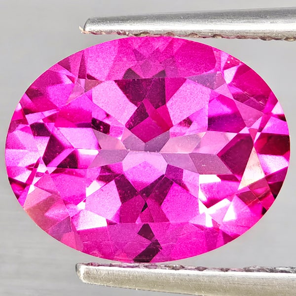 Natural Pink Topaz Gemstones 3.06 Ct. Oval Shape 10 x 8 Mm.
