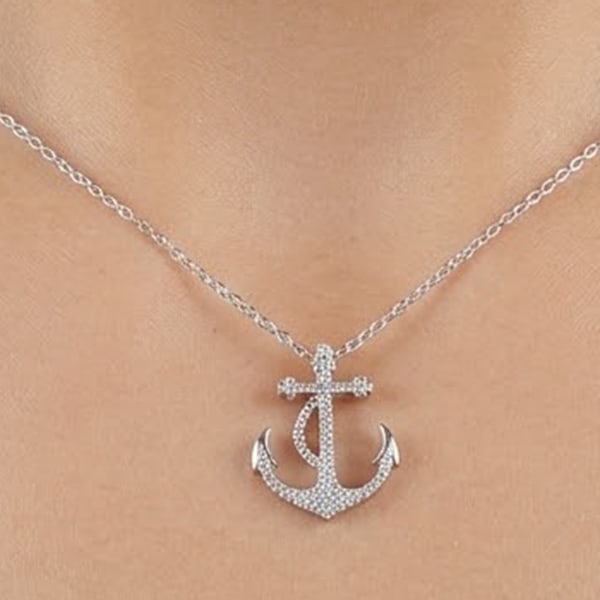925 Sterling Silver Necelace Jewelry White Gold Plated Length 16 Inch