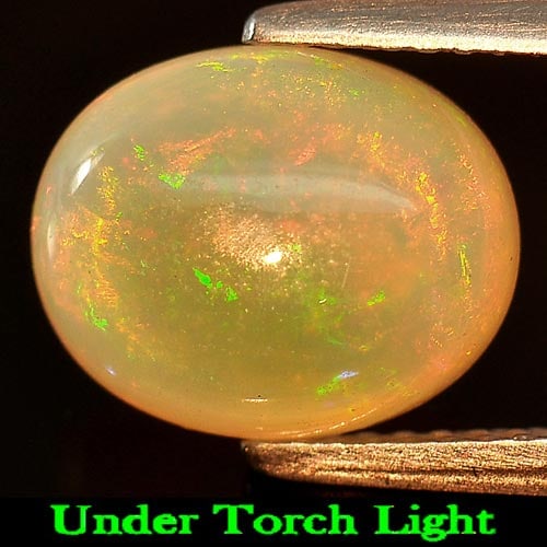 Natural Multi Color Opal Gemstones 3.21 Ct. Oval Cabochon Shape 11 x 9 Mm.
