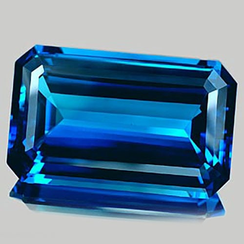 Natural London Blue Topaz Gemstones 163.81 Ct. Clean Octagon Shape 41.06 x 25.32 Mm. (1 of 4)