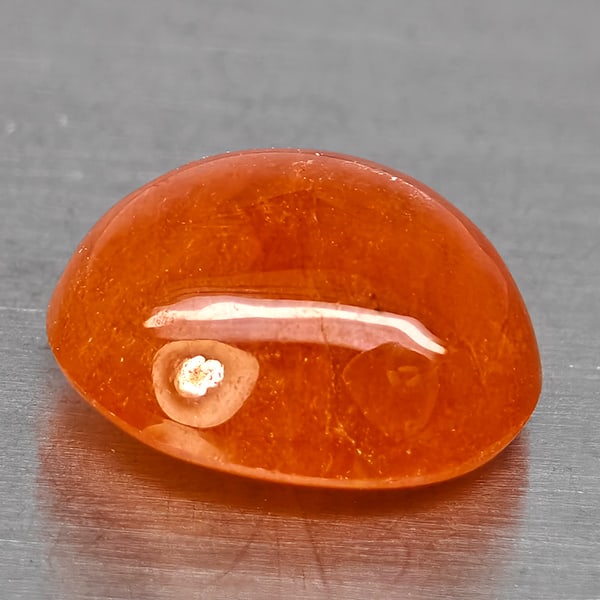 Natural Orangish Red Spessartine Garnet Gemstones 9.97 Ct. Oval Cabochon Shape 12.8 x 11.2 Mm. (1 of 3)