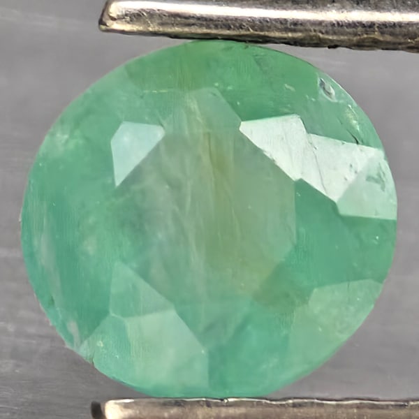 Natural Green Blueish Grandidierite Gemstones 0.97 Ct. Round Shape 5.7 Mm.