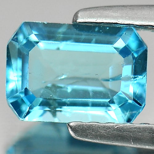 Natural Blue Zircon Gemstones 1.04 Ct. Octagon Shape 7.2 x 5.1 Mm.