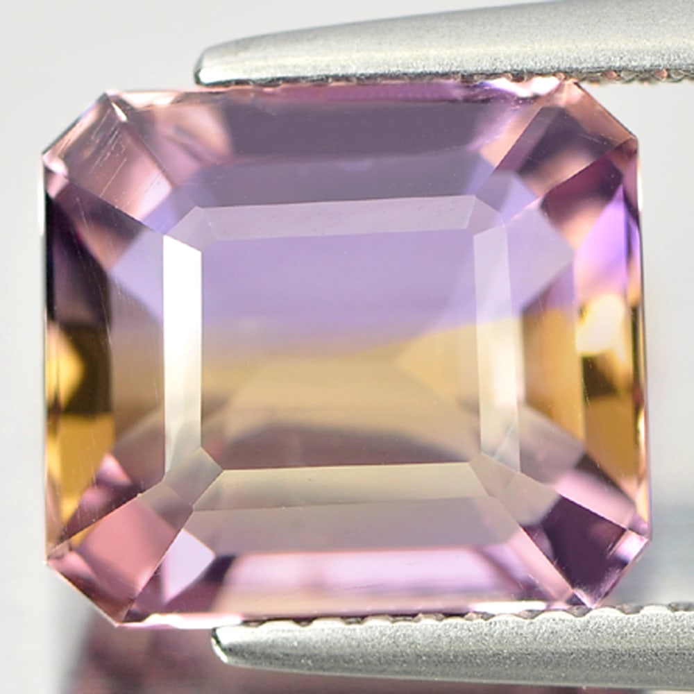 Natural Bi Color Ametrine Gemstones 4.43 Ct. Octagon Shape 10.3 x 9.1 Mm.