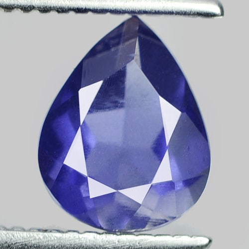 Natural Violet Blue Iolite Gemstones 0.80 Ct. Pear Shape 7.2 x 5.8 Mm.