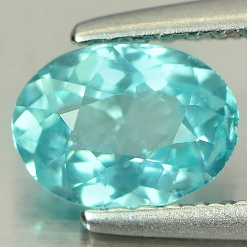 Natural Paraiba Color Apatite Gemstones 0.79 Ct. Oval Shape7 x 5.1 Mm.