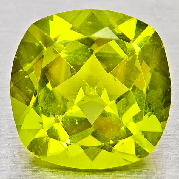 Natural Green Peridot Gemstones 1.66 Ct. Cushion Shape 7 Mm.: Product ID: 805317264 Product Name: Natural Peridot Weight: 1.66 CT. Size: 7 x 7 x 4.6 MM. Shape: Cushion Shape Color: Green Clarity:VSI - SI1 Luster: Good Gems Origin: Pakistan Treatment: Unheated Cr