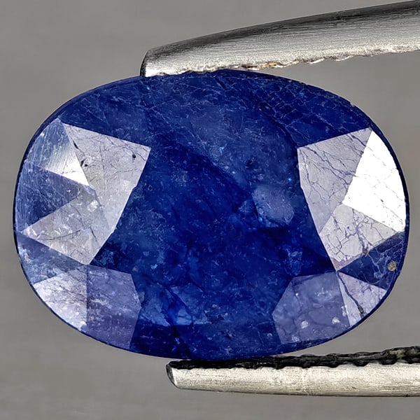 Natural Blue Sapphire Gemstones 4.21 Ct. Oval Shape 12.5 x 9.4 Mm.