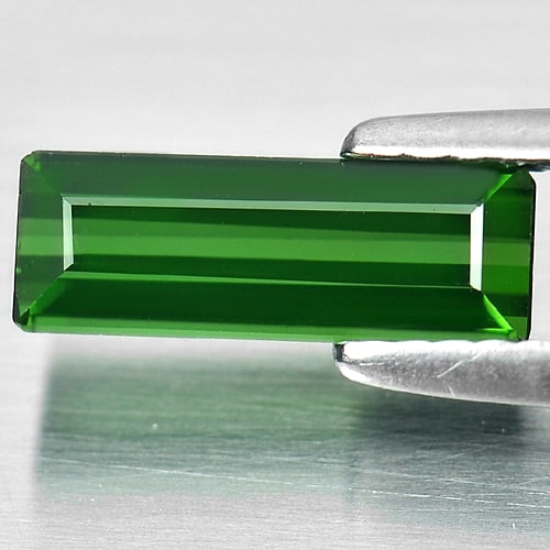Natural Green Tourmaline Gemstones 1.12 Ct. Octagon Shape 10.7 x 3.8 Mm.