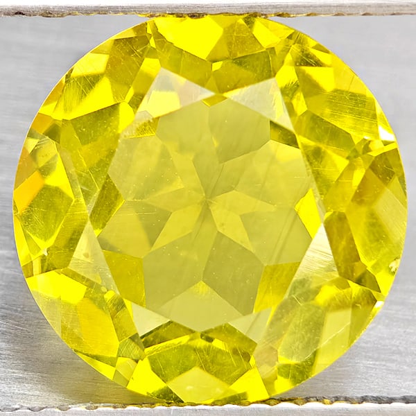Natural Yellow Lemon Quartz Gemstones 5.96 Ct. Round Shape 12.2 Mm.