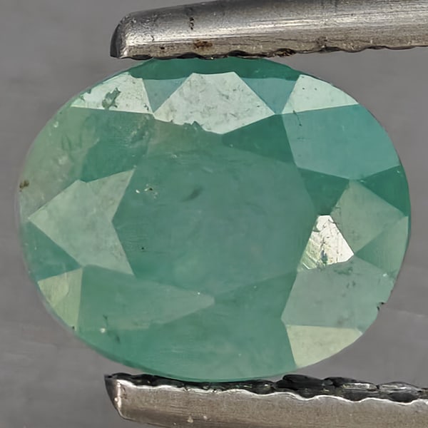 Natural Green Blueish Grandidierite Gemstones 1.76 Ct. Oval Shape 7.3 x 6.1 Mm.