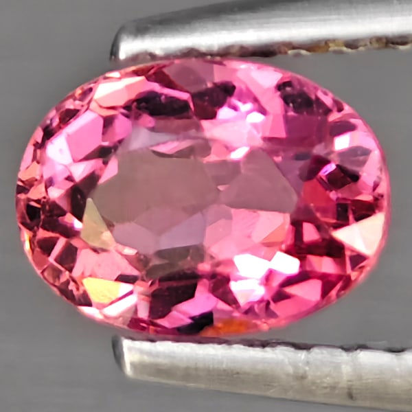 Natural Pink Tourmaline Gemstones 1.06 Ct. Oval Shape 7.2 x 5.3 Mm.