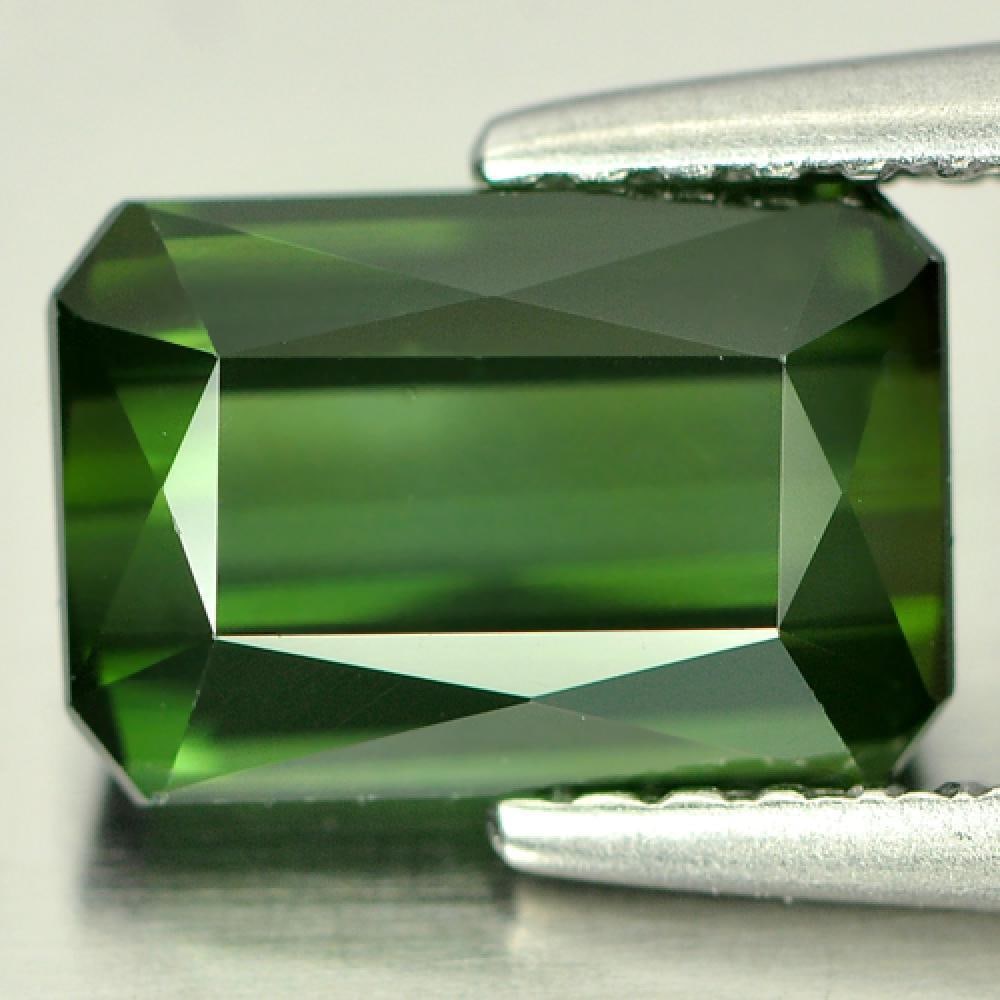 Natural Green Tourmaline Gemstones 2.02 Ct. Octagon Shape 8.6 x 5.8 Mm.