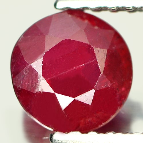 Natural Pinkish Red Ruby Gemstones 1.20 Ct. Round Shape 6 Mm. (1 of 3)