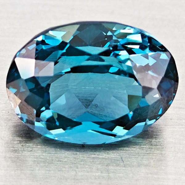 Natural London Blue Topaz Gemstones 2.87 Ct. Oval Shape 9.1 x 7.1 Mm.