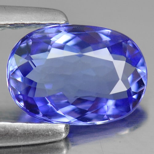 Natural Violetish Blue Tanzanite Gemstones 1.04 Ct. Clean Oval Shape 7.5 x 5.3 Mm.