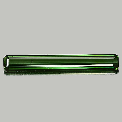 Natural Green Tourmaline Gemstones 1.47 Ct. Octagon Shape 21 x 3 Mm.