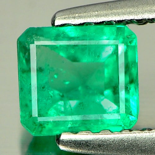 Natural Green Emerald Gemstones 0.51 Ct. Octagon Shape 5 x 4.5 Mm.