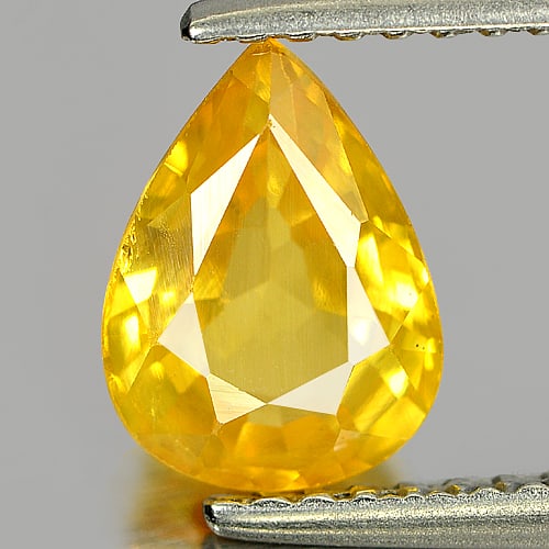 Natural Yellow Sapphire Gemstones 1.47 Ct. Pear Shape 8 x 6 Mm.