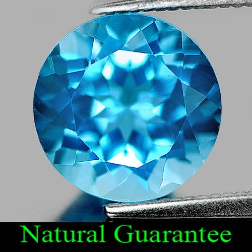 Natural Swiss Blue Topaz Gemstones 3.35 Ct. Clean Round Shape 9 Mm.