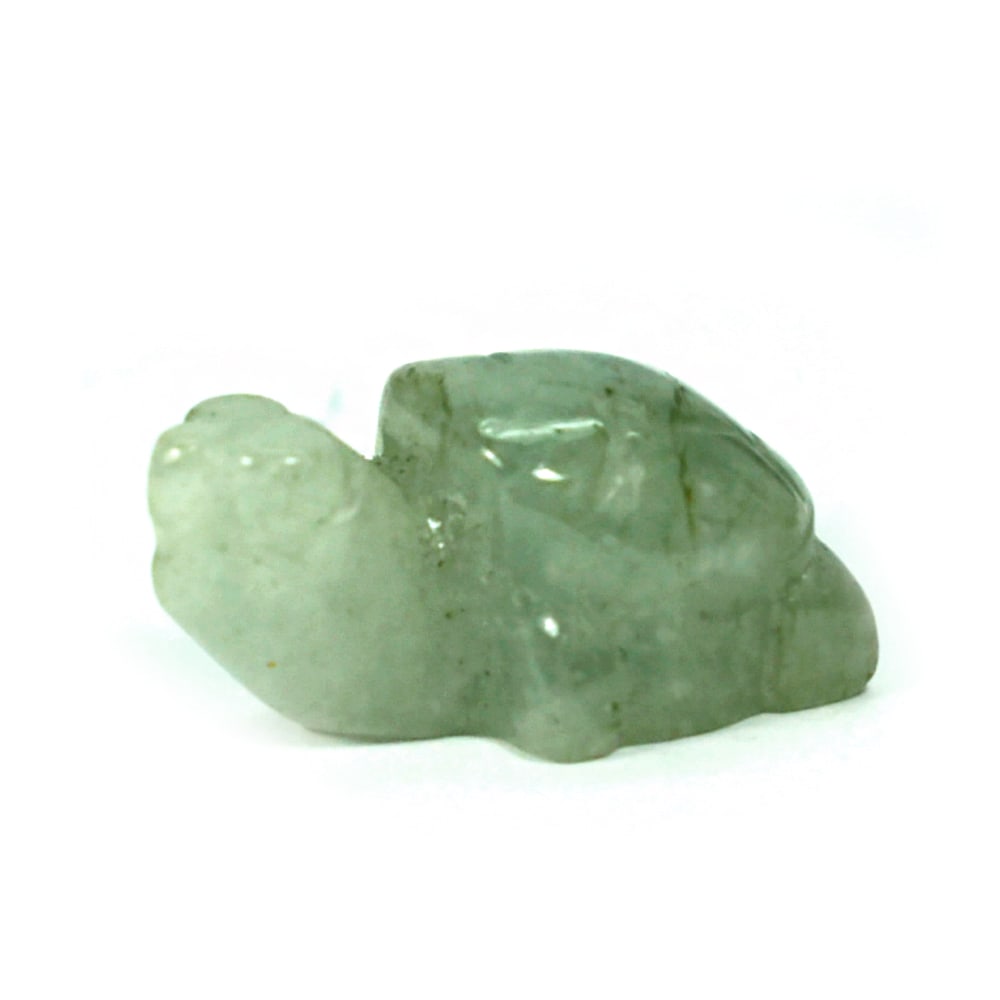 Natural Green Jade Gemstones 23.40 Ct. Turtle Carving Shape 20 x 13 Mm. (1 of 3)