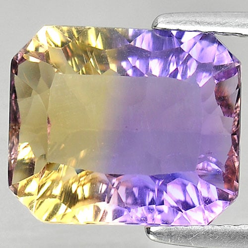 Natural Ametrine Bi Color Gemstones 5.94 Ct Clean Octagon Millennium Cut 12 x 10.3 Mm.