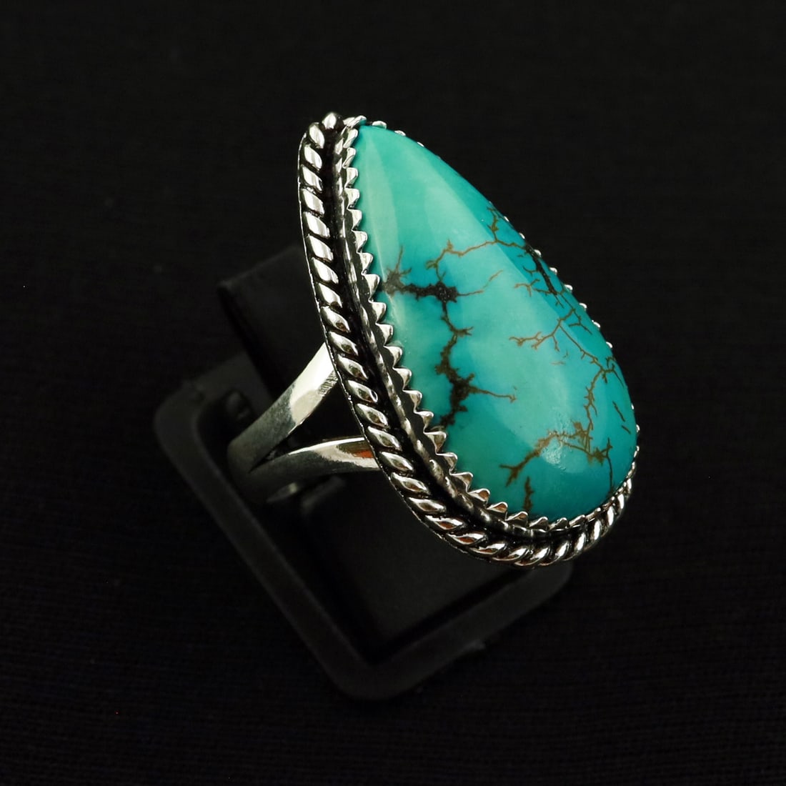 Natural Turquoise 2 Micron Sterling Silver Plated Handmade Ring - 9MM ( Adjustable ): Product ID: 260731112944 Product - Handmade Silver Plated Ring Metal - 92.5 2 Micron Sterling Silver Plated Ring Size - 9MM ( Adjustable) Gemstone - Turquoise Gemstone Origin - Tibet Gemstone Size - 3