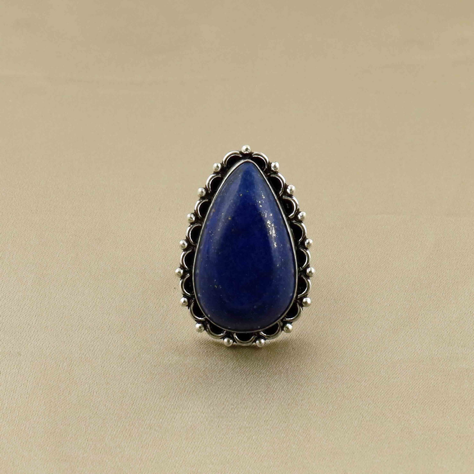 Natural Lapis Lazuli Sterling Silver Plated Handmade Ring - 6MM: Product ID: 260528144541 Product - Handmade Silver Plated Ring Metal - 92.5 Sterling Silver Plated Ring Size - 6MM Gemstone - Lapis Lazuli Gemstone Origin - Afghanistan Gemstone Size - 3X1.5 CM Gemsto