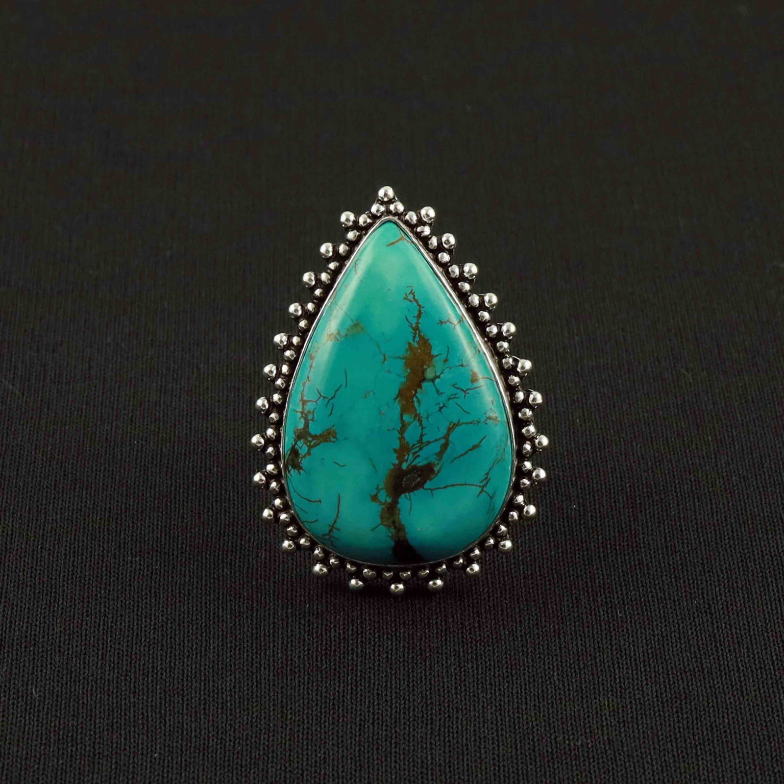 Natural Turquoise Sterling Silver Plated Handmade Ring - 6MM: Product ID: 260527151728 Product - Handmade Silver Plated Ring Metal - 92.5 Sterling Silver Plated Ring Size - 6MM Gemstone - Turquoise Gemstone Origin - Tibet Gemstone Size - 4X2.5 CM Gemstone Shape 
