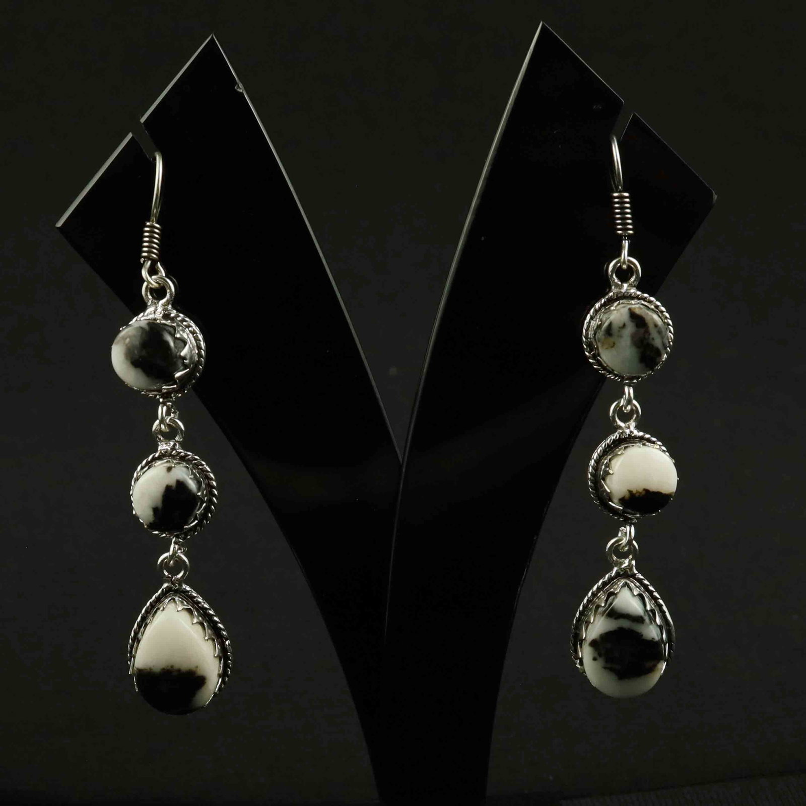 Natural Zebra Jasper Sterling Silver Plated Handmade Stud Earring: Product ID: 260522163146 Product - Handmade Silver Plated Stud Earring Metal - 92.5 Sterling Silver Plated Earring Type - Stud Gemstone - Zebra Jasper Gemstone Origin - Africa Gemstone Size - 10X14 MM