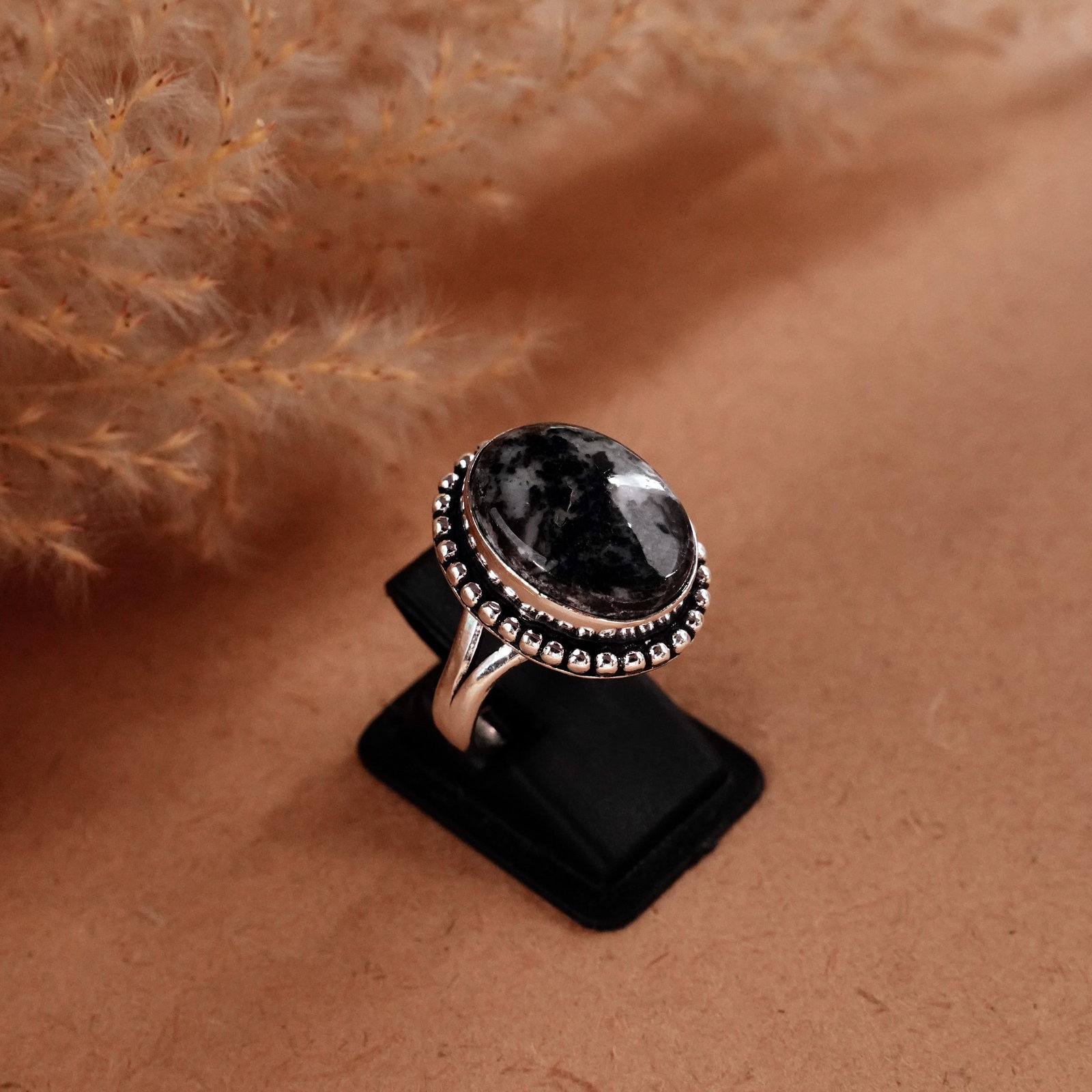 Natural Zebra Jasper Sterling Silver Plated Handmade Ring - 8MM: Product ID: 260510125136 Product - Handmade Silver Plated Ring Metal - 92.5 Sterling Silver Plated Ring Size - 8MM Gemstone - Zebra Jasper Gemstone Origin - Africa Gemstone Size - 12X16 MM Gemstone Sh