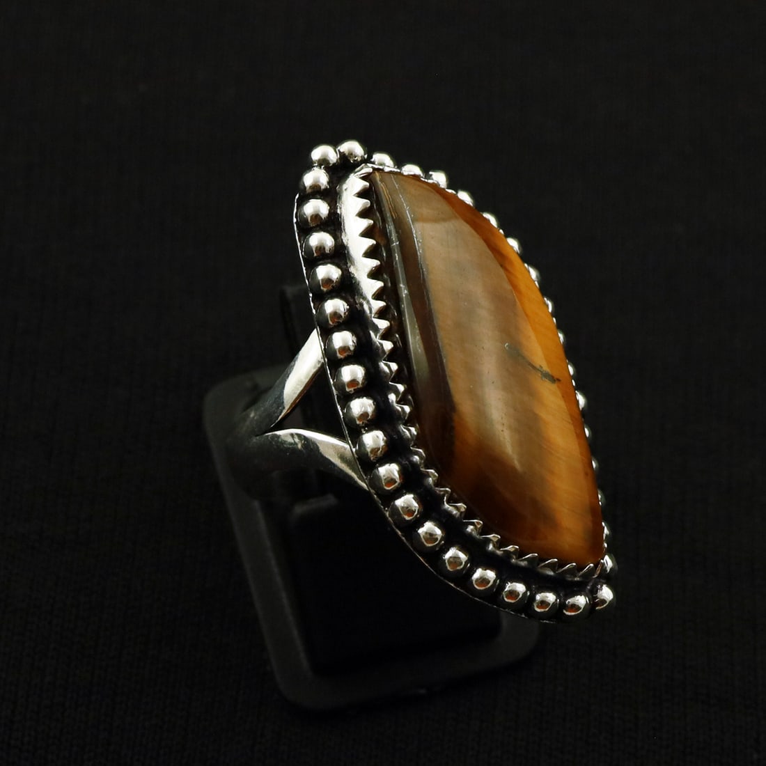 Natural Tiger Eye 2 Micron Sterling Silver Plated Handmade Ring - 7.5MM: Product ID: 260721154138 Product - Handmade Silver Plated Ring Metal - 92.5 2 Micron Sterling Silver Plated Ring Size - 7.5MM Gemstone - Tiger Eye Gemstone Origin - Africa Gemstone Size - 3X1 CM Gemst