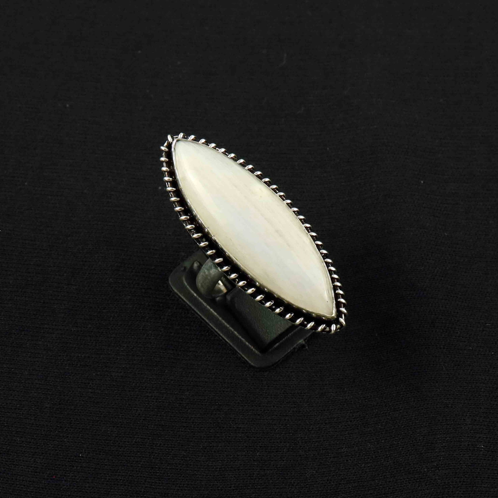 Natural Rainbow Moonstone Sterling Silver Plated Handmade Ring - 8MM: Product ID: 260528151046 Product - Handmade Silver Plated Ring Metal - 92.5 Sterling Silver Plated Ring Size - 8MM Gemstone - Rainbow Moonstone Gemstone Origin - India Gemstone Size - 4X1.5 CM Gemston