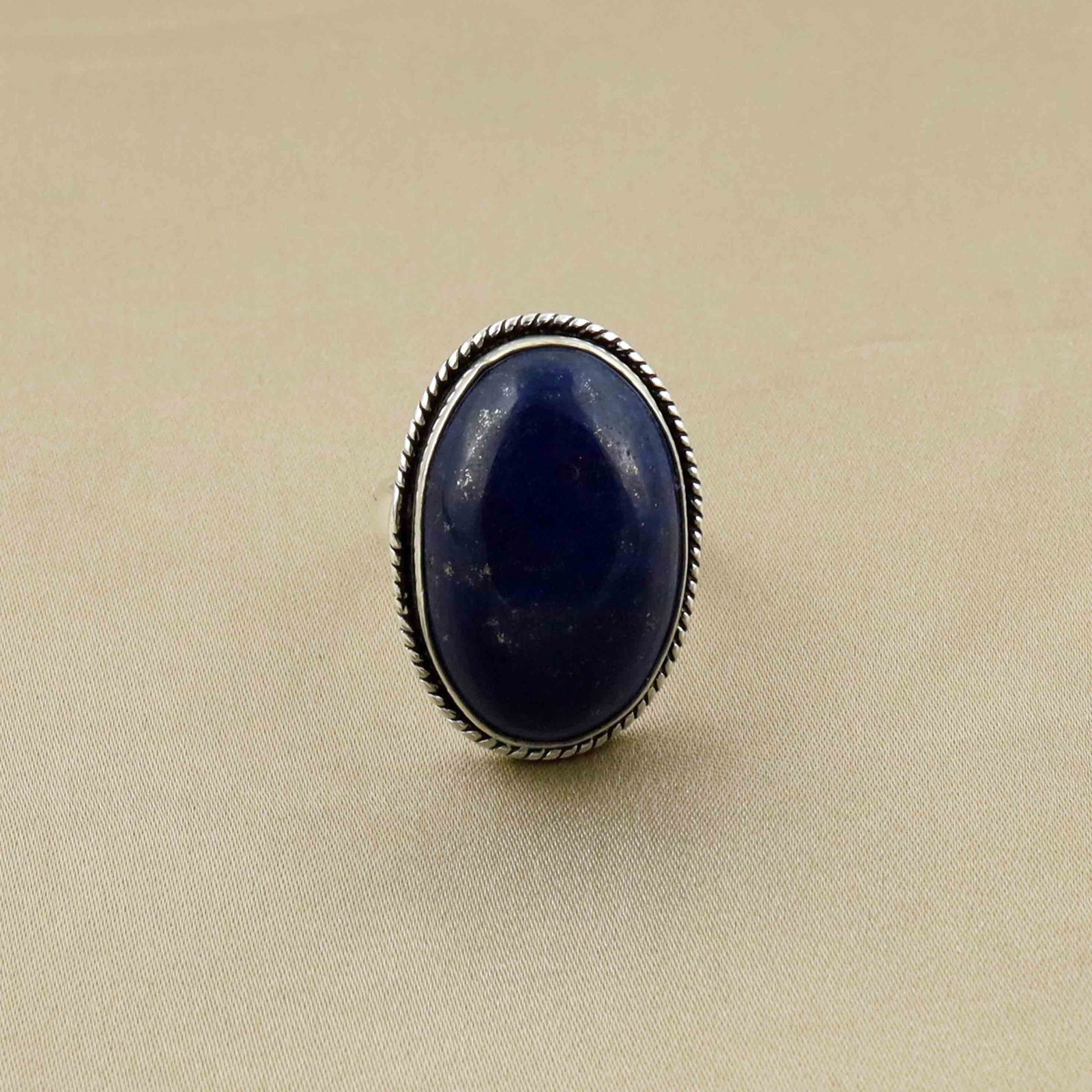 Natural Lapis Lazuli Sterling Silver Plated Handmade Ring - 7MM: Product ID: 260528145054 Product - Handmade Silver Plated Ring Metal - 92.5 Sterling Silver Plated Ring Size - 7MM Gemstone - Lapis Lazuli Gemstone Origin - Afghanistan Gemstone Size - 2.5X2 CM Gemsto