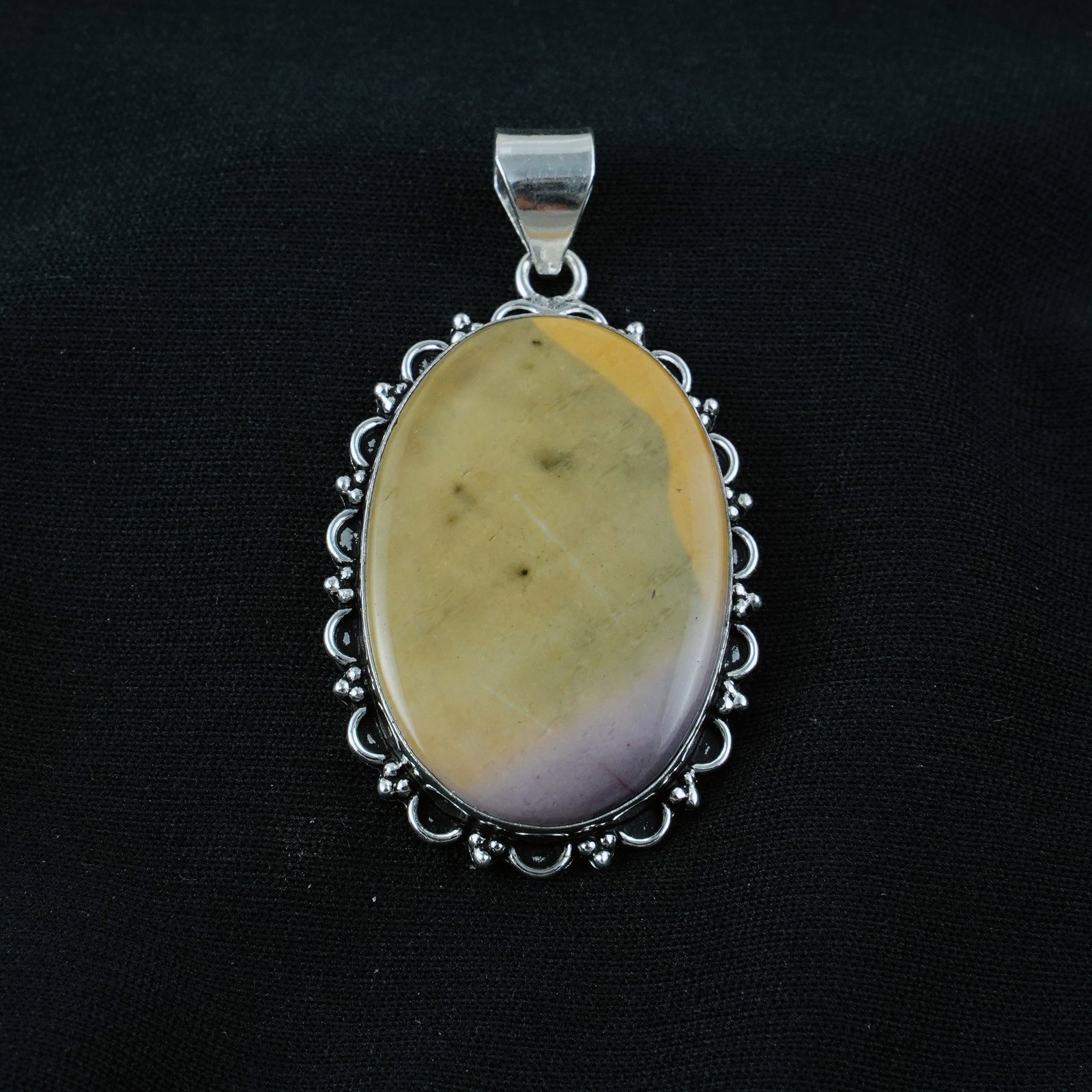 Natural Picture Jasper Sterling Silver Plated Handmade Pendant: Product ID: 260404211922 Product - Handmade Silver Plated Pendant Metal - 92.5 Sterling Silver Plated Pendant Size - 4x3 CM Gemstone - Picture Jasper Gemstone Origin - Indonesia Gemstone Shape - Oval 