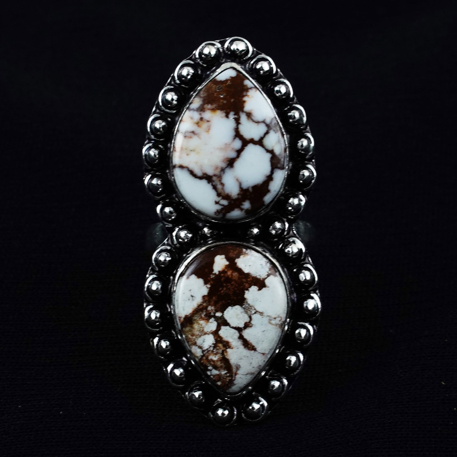 Natural Wild Horse Sterling Silver Plated Handmade Ring - 6MM: Product ID: 260404175109 Product - Handmade Silver Plated Ring Metal - 92.5 Sterling Silver Plated Ring Size - 6MM Gemstone - Wild Horse Gemstone Origin - United States Gemstone Size - 12X16 MM ( 2 St