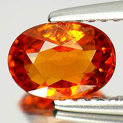 Natural Orange Spessartine Garnet Gemstones 1.20 Ct. Oval Shape 7.2 x 5.7 Mm.: Product ID: 802918717 Product Name: Natural Spessartine Weight: 1.20 CT. Size: 7.2 x 5.7 x 3.2 MM. Shape: Oval Color: Orange Clarity:SI Luster: Good Gems Origin: Nigeria Treatment: Unheated Crystal St